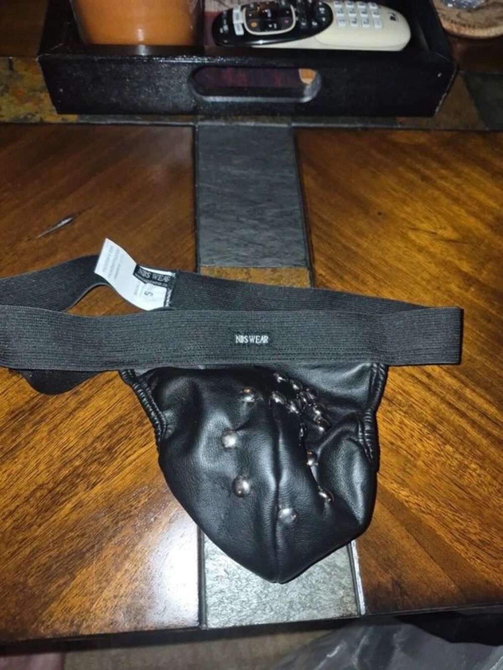 NBS Wear Black jock embellished with silver studs nwot